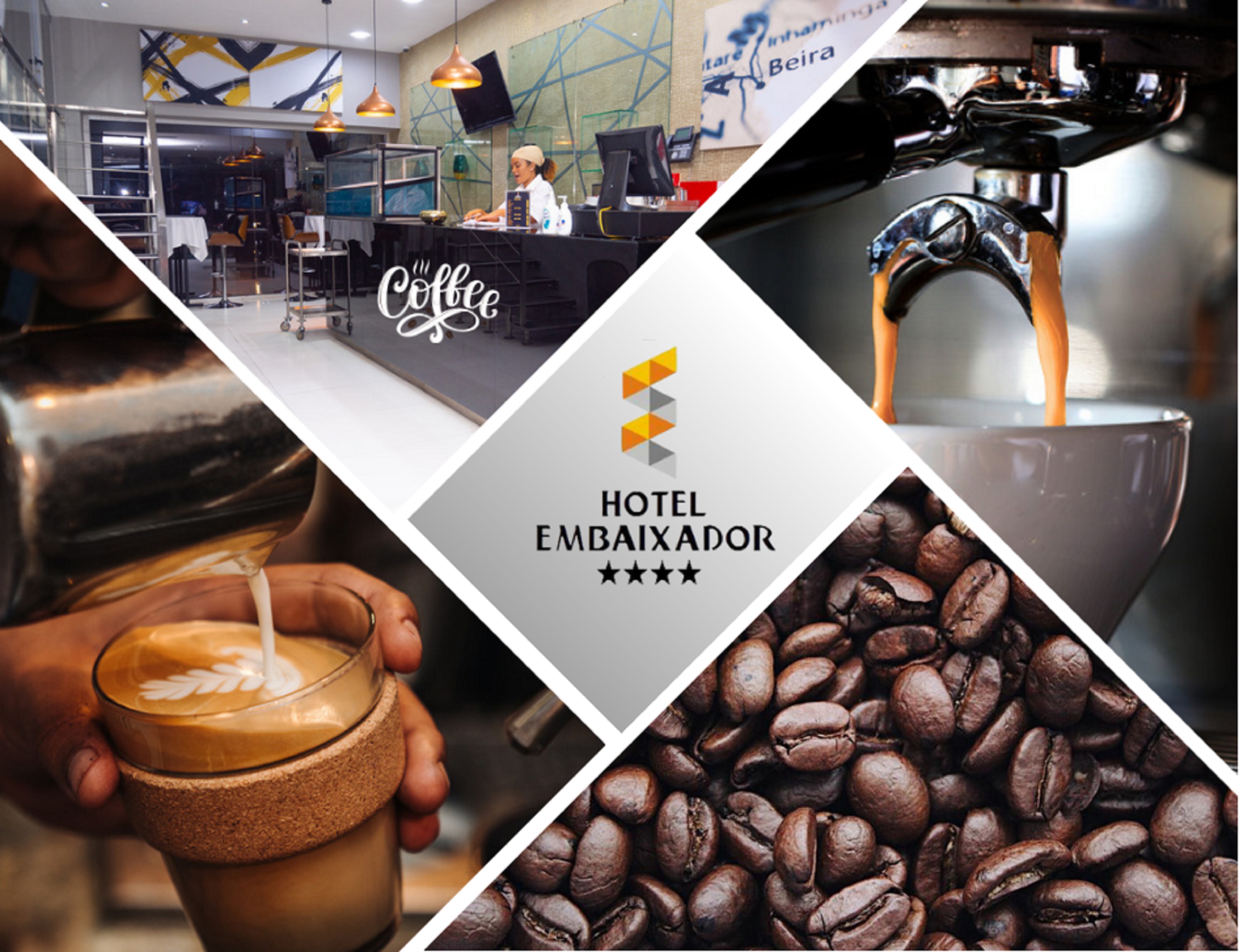 Café e área de convivência do Hotel